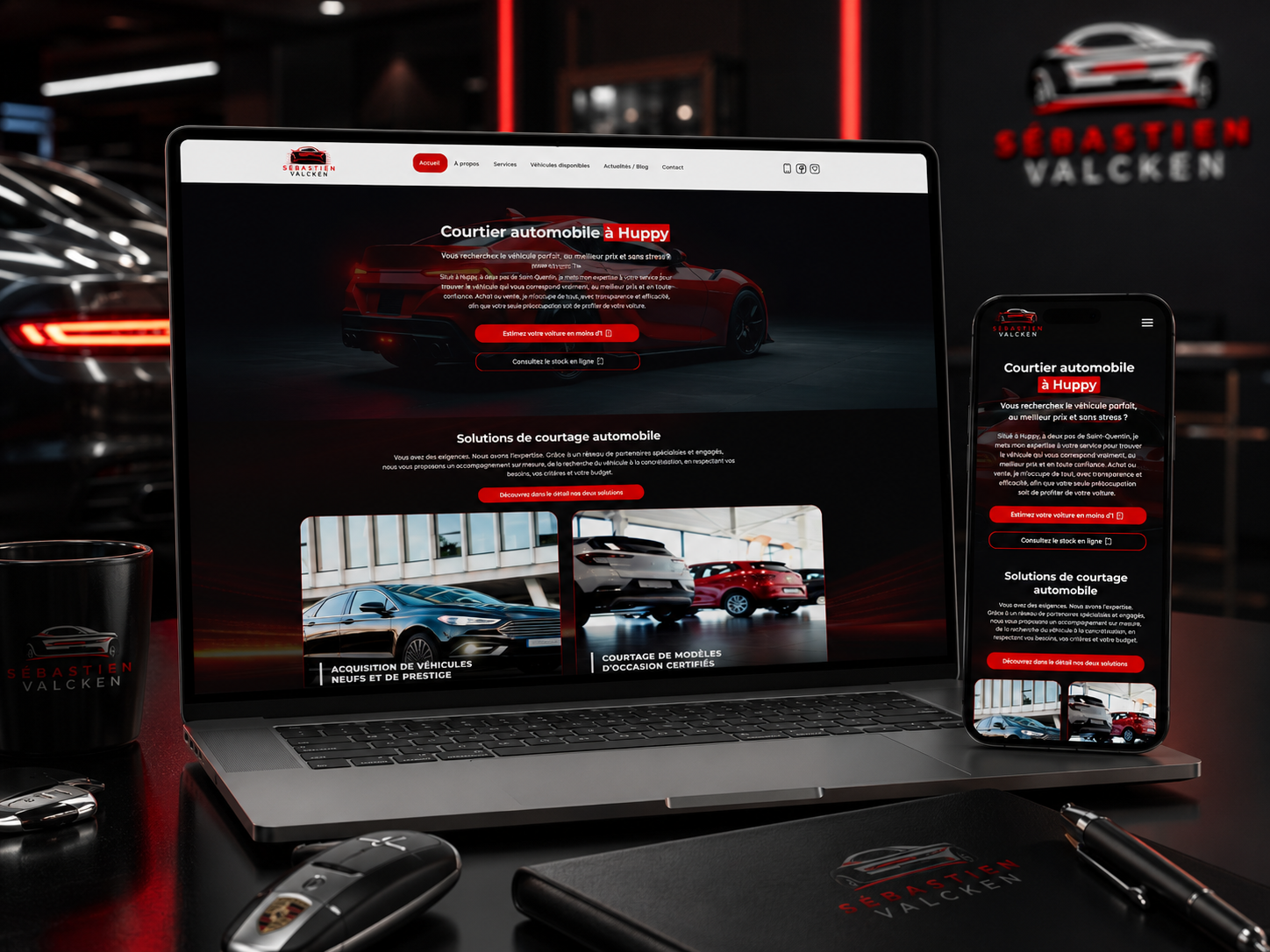 Mockup Auto Courtage